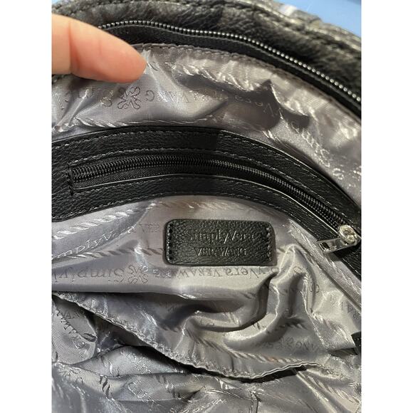 SIMPLY VERA WANG Faux Snakeskin Hobo Blue & Black purse Small - Picture 6 of 7